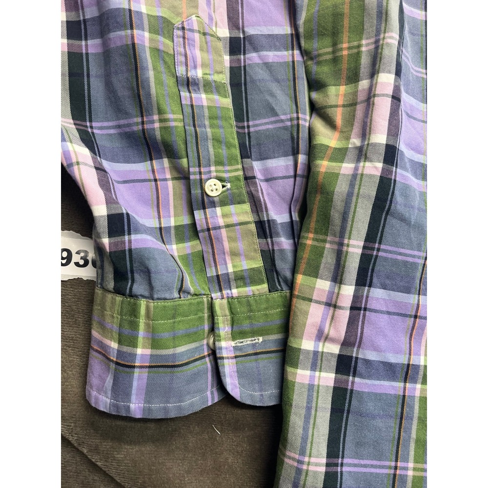 Ralph Lauren Mens XXL Classic Fit Plaid Button Down Shirt Green Purple Pony 4930 - Picture 2 of 6